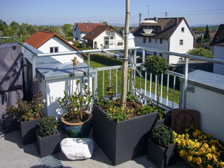 Dachterrasse des Mehrfamilienhauses in der Brühlstraße