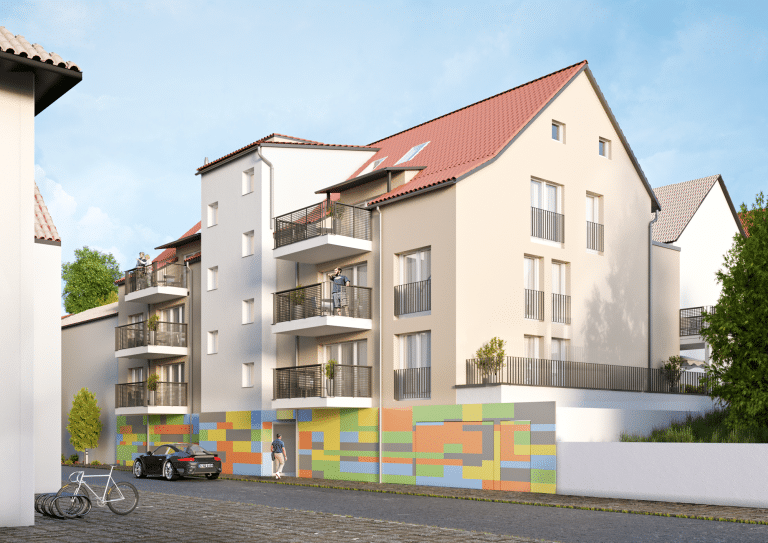 Straßenansicht des Projekts Nürtingen-Neckarhausen (Visualisierung)